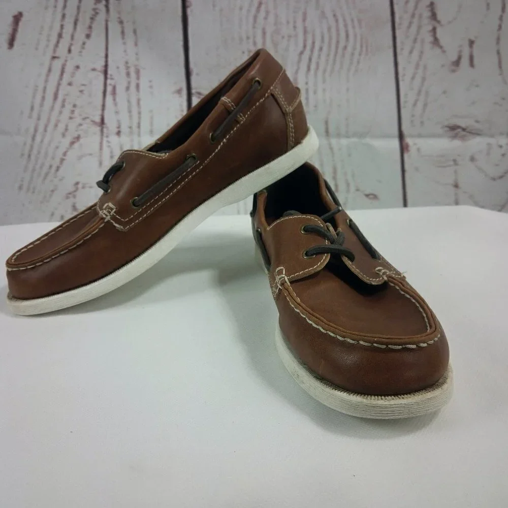 Merona Men's Brown Two Eye Boat Shoes 8.5M